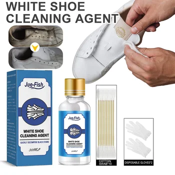 Malé biele topánky cleaner Biele topánky čistiť, škvrny, zubov, bielenie, a žltnutie obuvi stranách