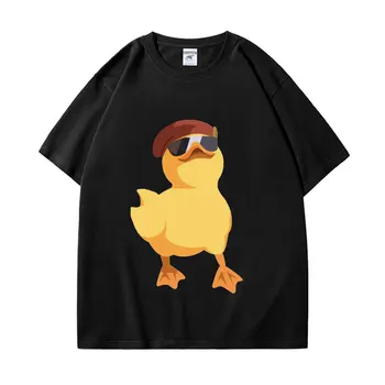 Cool Zábavné Kačica Waddle Chodiť Print T Shirt Muži Ženy Harajuku Módne Nadrozmerné T Košele Lete Kvalitné Čistej Bavlny T-shirts