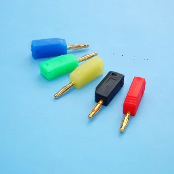 20pcs 5 farba Pozlátené 2 mm Banánových Male Jack Adaptér konektor pre Audio Kábel reproduktora