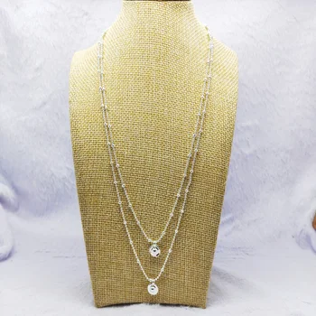 HSC 2022 nové populárne plated 925 silver farbu perličiek náhrdelník môže byť dané ako dar pre ženy s prepravné veľkoobchod Fit UNO DE 50