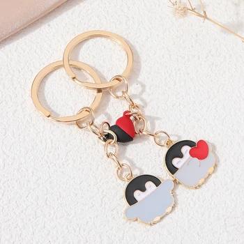 Roztomilé Srdce Magnet Penguin keychain Krásne Aniaml prívesok Na Výrobu DIY Šperky Príslušenstvo Náhrdelník Ručné