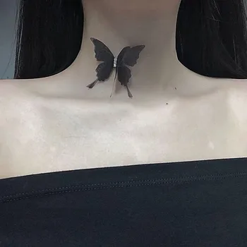 Sexy Módne Doplnky Klub Trendy Strany Šperky Biela Čierna Čipka Ženy Choker Motýľ Náhrdelník