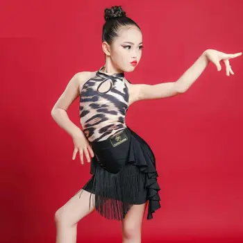 Dievčatá Profesionálne latinskej Tanca Šaty Deti Sála Salsa Tanečné Nosiť Oblečenie Detí Súťaží latinskej Fáze Nosiť Oblečenie