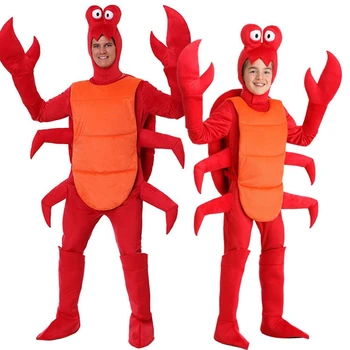 nové Halloween cosplay dospelých Mužov Vianočné Red Lobster Kostým Pre Dospelých Strana Voľné krab Zvierat strany kostým Pyžamo pre dieťa