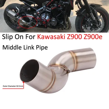 Slip Na Kawasaki Z900 A2 Z900e 2020 2021 Motocykel GP Výfukových Šál Uniknúť Moto Modiifed Spojenie 51mm Polovice Prepojenie Potrubia