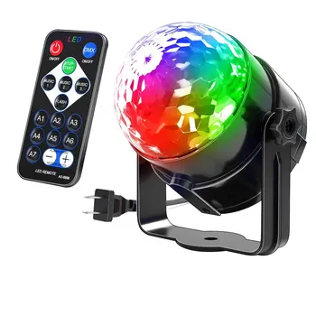 LED Fáze RGB Osvetlenie Aktivované Zvukom Rotujúce Disco DJ Party Magic Ball Stroboskop Mini Laserový Projektor Lampa Domov KTV Vianočné Zobraziť