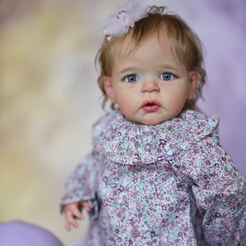 60 CM, 3D Farby Pleti Látkové Telo Silikónové Reborn Baby Doll Sandie Dievča Ciev Bebe Realisticky Umenia, Ručne Vyrobené Úsmev Batoľa