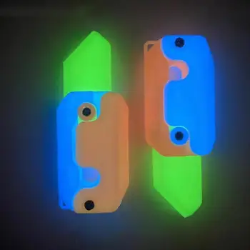 Svetelné 3D Mrkva Gravitácie Nože Fidget Hračky Deti Decompressions Push Karty Malú Hračku 3D Tlač Plastových Mrkva Nôž