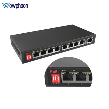 9 Port nespravovaná AI PoE Switch 10/100Mbp s IEEE802.3af/na poe Powered Sieťové Prepínače pre IP Kamery,NVR,Bezpečnosti Surveillanc