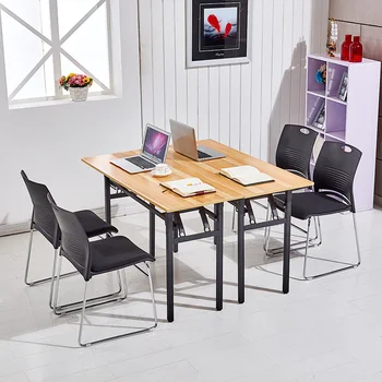 Prispôsobený obdĺžnikový skladací stôl, minimalistický školenia stôl, konferenčný stôl, v kancelárii, doma počítač, stôl, jedálenský stôl