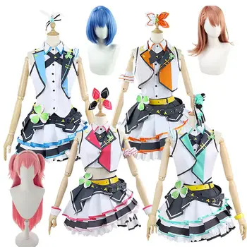 Projekt Sekai Farebné Fáze Viac Viac Skok Cosplay Kostým Anime Šaty Momoi Airi Hanasato Minori Hinomori Shizuku Vyhovovali Oblečenie