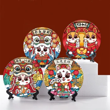 Keramické Králik Maskot Čínsky Štýl, Stolné Dekorácie Keramické Šťastie Králik Ornament Obchod Otvorenie Darček Pokladne Ozdoby