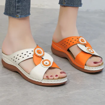 Topánky pre Ženy 2023 Kvalitné Základné dámske Papuče Lete Bežné Dámy Sandále Kliny Topánky Žena Zapatillas De Mujer