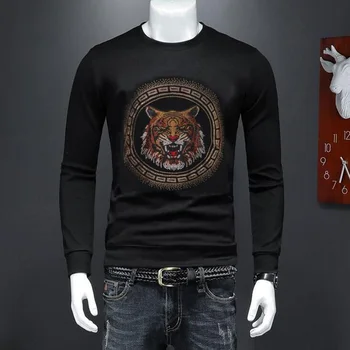 2023 Zimné Mužov hoodies Priedušná Drahokamu dizajn Bežné sweatershirt 018