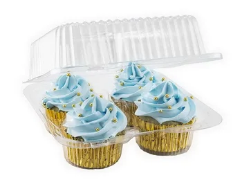 Transparentné Cupcake Pečivo Pečiva Obaly Boxy Svadby, Narodeniny, Party Dekorácie Cake Box Balenie Prípade Strany Darček Prípade