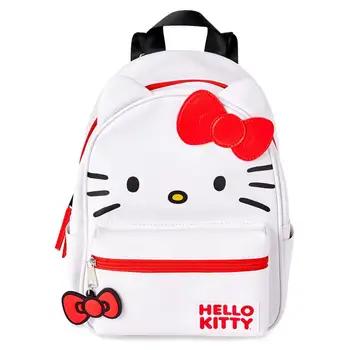 Hello Kitty Taška Kawaii Cartonn Hello Kitty Batoh High-Capacity Nastaviteľné Pu Kožené Kawaii Sanrio Batoh pre Študentov Taška
