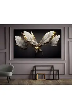 Home Decor Softclass Dekoratívne Surrealist Dizajn Zlaté Krídla Maliarske Plátno