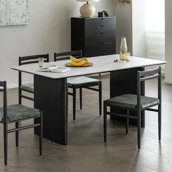 Nordic Minimalistický Jedálenský Stôl Relaxačné Dizajn Obdĺžnik Nepremokavé Jedálenský Stôl Priestor Sporiteľov Prenosné Esstisch Bytový Nábytok