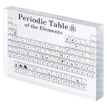 Periodická Tabuľka s Reálnymi Prvkami vo Vnútri, Reálne Prvky Periodickej Tabuľky, Tabla Periodica Con Elementos Reales