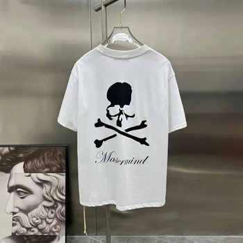 Mastermind Sveta Krátky Rukáv T-Shirt 2023 Letné Nový Trend Tmavé Lebka MMW Bežné Bavlna Plus Veľkosť Tees Pre Mužov A Ženy