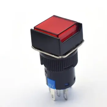 priamy predaj LA160-16A 5 pin Self-reset tlačidlo prepnúť momentálne osvetlená s zelené červené svetlo 5A, 250V