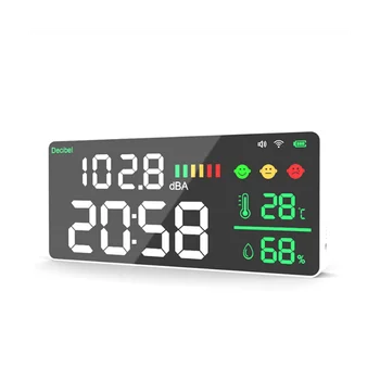 TUYA Wifi Digitálny Decibel Merač na Stenu Smart Hluku Tester Teplota a Vlhkosť Monitor LED Veľký Displej