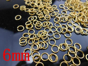 Top Kvalita 6MM 500pcs/Veľa ZLATA Otvoriť Skok Krúžok Pre DIY Šperky Zistenia Veľkoobchod Skok krúžok Náhrdelník príslušenstvo Otvorený kruh