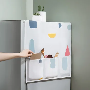 Chladnička Kabinetu Protiprachový Kryt s Úložný Vak Umývateľný Vytlačené Viacúčelový Domácnosti práčka Kryt bytové Doplnky