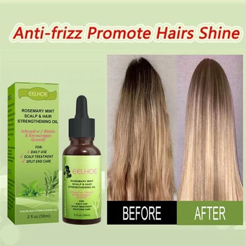 Rozmarín Anti-frizz Podporovať Vlasy Lesk Esenciálny Olej Zlepšuje Pružnosť Hladké Sérum Opravy Vlasy Hodvábne Vyživuje vlasovú Pokožku Produkt