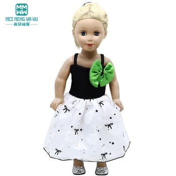 Oblečenie pre bábiku fit 43 cm new born bábiku a American doll doplnky, Módne Biele luk podväzkové sukne