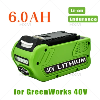Zbrusu NOVÝ 40V 6000mAh pre GreenWorks Li-ion Nabíjateľnú Batériu 29462 29472 29282 G-MAX GMAX Kosačky na Trávu, elektrické Náradie Batérie