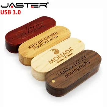 JASTER USB 3.0 Kreatívna propagácia (zadarmo vlastné logo) drevené 5-farebný Rotačný saber model flash 4GB/8GB/16GB/32GB/64GB