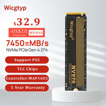 Wicgtyp 2280 SSD M. 2 NVMe 512 gb diskom 1 TB 2TB PCIE GEN4.0 x4 Vnútorného M2 Ssd disku 1 tb 2tb NVME pevné Disky Pre PS5 PC Notebook Ploche SSD