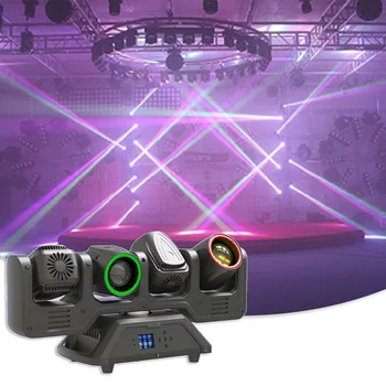 Nové 4x40w RGBW Lúč Mvoing Hlavu S RGB Neon DMX Fáze Osvetlenie Na Koncert Dj, Disco, Strobo Jeden riadiaci Strany Vybavenie
