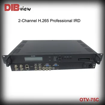Dibview Najnovšie OTV-75C Profesionálne DVB-C ISDB-T ATSC-T DVB-T/T2, DVB-S/S2, DVB-S2X na HEVC H. 265 HD IRD dekodér S dvoma Kamery/CIs