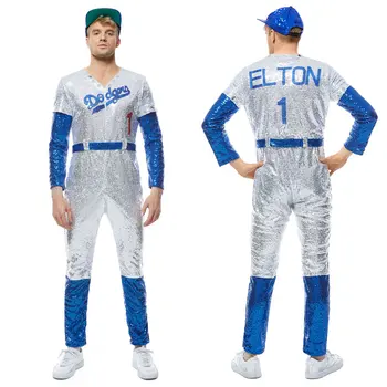 Elton John Cosplay Kostým Baseball Jednotné Pre Mužov, Ženy Halloween Karnevalové Kostýmy